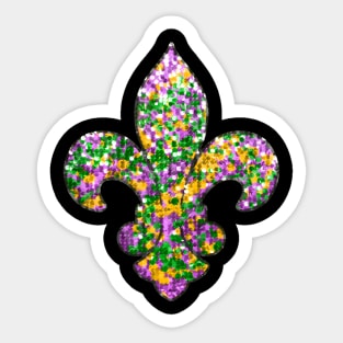 Mardi Gras  Fat Tuesday Fleur De Lis Men Women Sticker